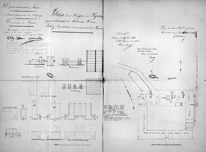 Plan des forges de Syam appartenant à Madame Veuve Jobez [...].