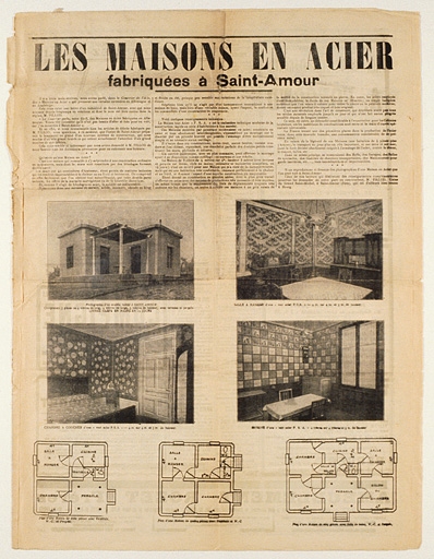 Les maisons en acier fabriquées à Saint-Amour en 1929.