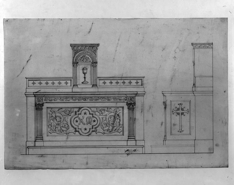 Production : projet d'autel-tabernacle.