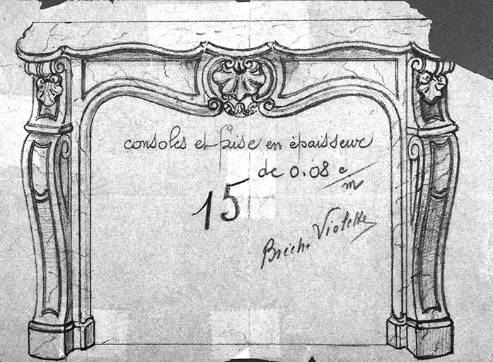 Production : projet de cheminée Louis XV.