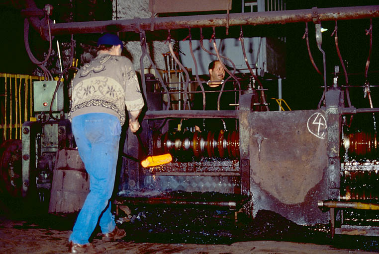 Laminoir : travail en cage de dégrossis.