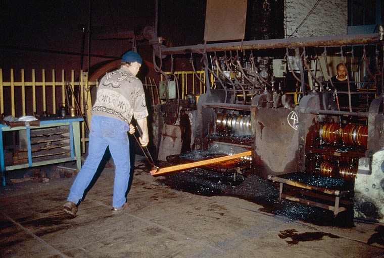 Laminoir : travail en cage de dégrossis.