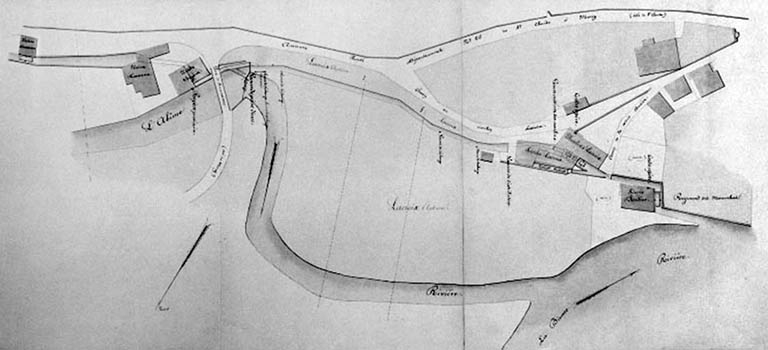 Réglementation de l'usine du Sr Lacroix Antoine. Plan des lieux et dessins de détail.
