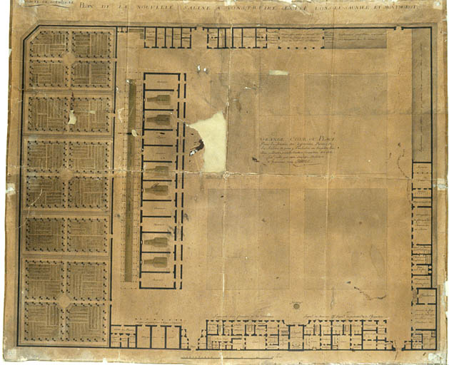 Plan de la nouvelle saline à construire entre Lons-le-Saunier et Montmorot.