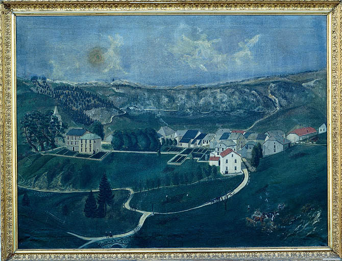 Tableau : vue du village des Bouchoux