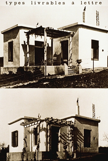 Exemple de constructions dans les années 1930 : maisons T1 et T2.