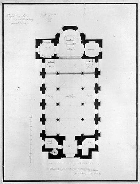 Projet d'une église à construire dans la commune de Morey, 1810.