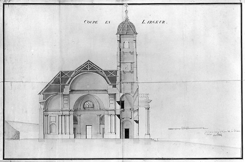 Coupe en largeur, 1813.