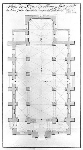 Projet de l'église de Morez, fait par les sieurs Gabiot architectes soussignés le 15 juillet 1810.