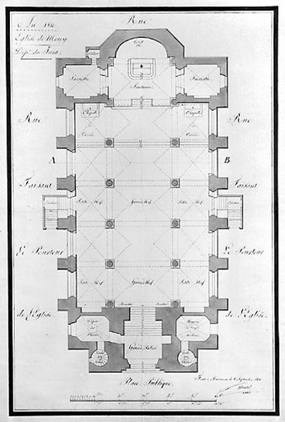 An 1810. Eglise de Morey [plan].