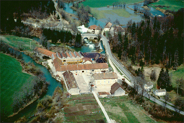 Vue aérienne du site.