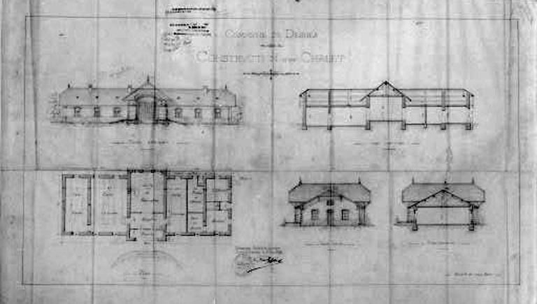 Commune de Desnes. Construction d'un Chalet. [Vue d'ensemble].