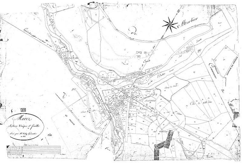 Morez. Section unique 1ère feuille [plan cadastral], 1822.