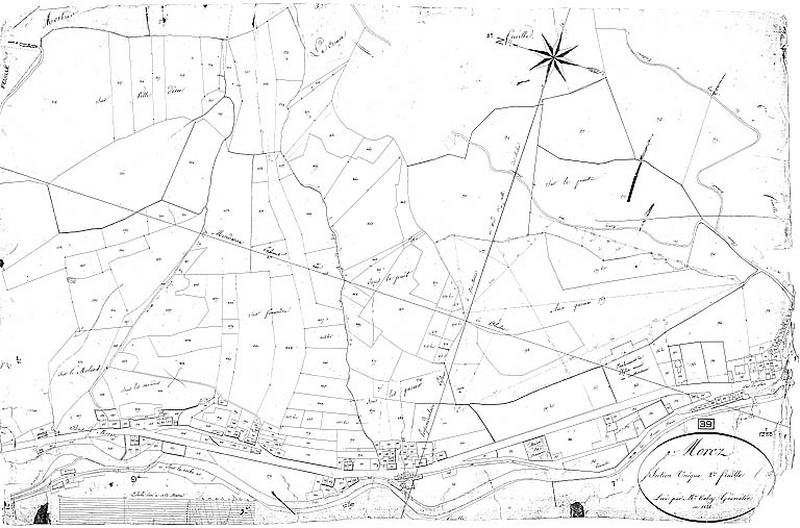 Morez. Section unique 2e feuille [plan cadastral], 1822.