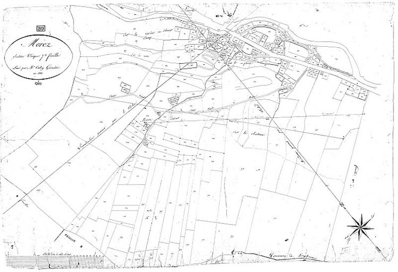 Morez. Section unique 7e feuille [plan cadastral], 1822.