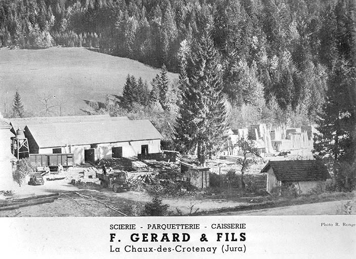 Vue d'ensemble de la scierie-parqueterie Gérard & Fils.