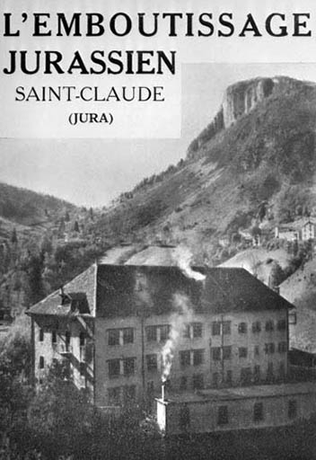 L'Emboutissage jurassien. Saint-Claude (Jura) [vue d'ensemble depuis le nord dans la décennie 1940].
