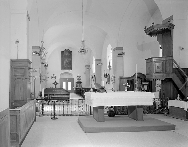 Elévation intérieure nord vue depuis le choeur.