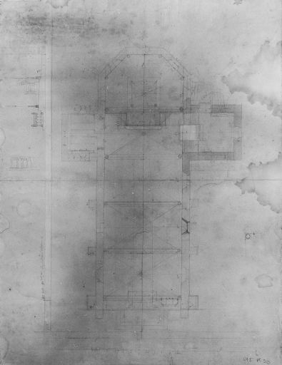 [Projet (?) de plan de la chapelle de Baudin], s.d. [vers 1853]. 