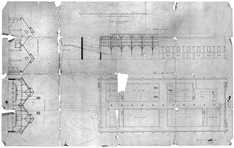 Projet de reconstruction du bâtiment et de l'atelier de formation de la saline de Grozon.