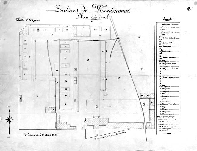 Saline de Montmorot. Plan général.