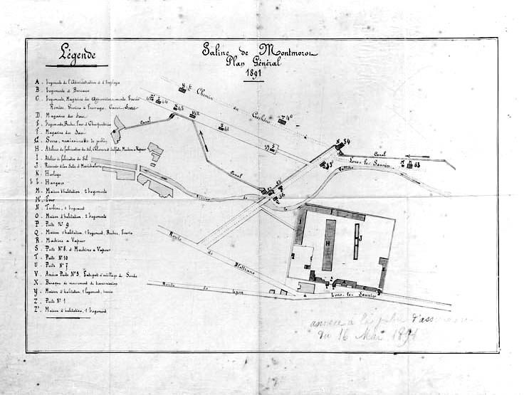 Saline de Montmorot. Plan général.