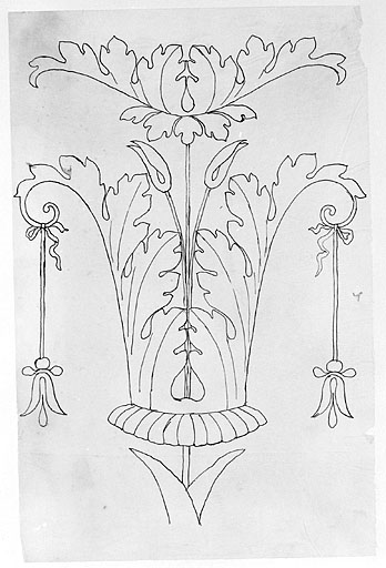 Modèle d'ornement végétal.