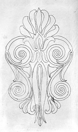 Modèle d'ornement végétal.