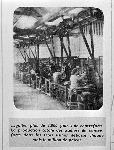 Postes de galbage des contreforts de chaussure.