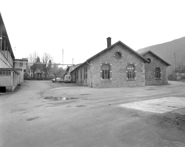 Vue des ateliers de fabrication depuis le nord.