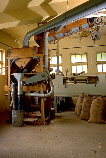 1ère machine à épurer mécaniquement (séparateur granulométrique de la ligne d'extraction et de traitement des graines de résineux)