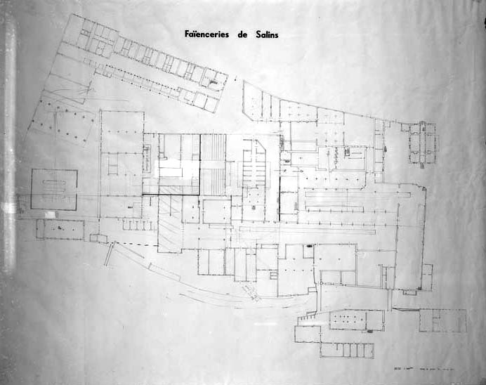 [Plan d'ensemble des faïenceries de Salins].
