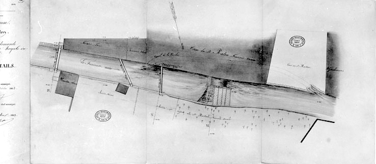 Usine du sieur Raton. Plan de détails. Instruction de la demande en révision de l'ordonnance royale du 20 juillet 1840.