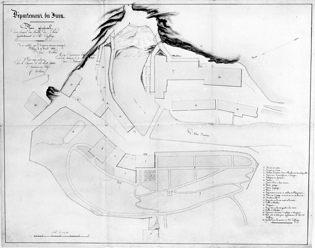 Plan général des forges du Bourg de Sirod appartenant à M. Lieffroy.