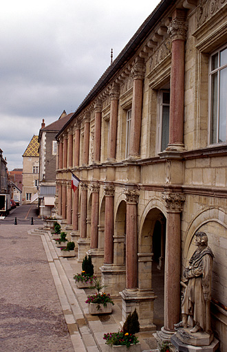 Hôtel de ville de Gray (Haute-Saône) : colonnes en marbre de Sampans (1567).