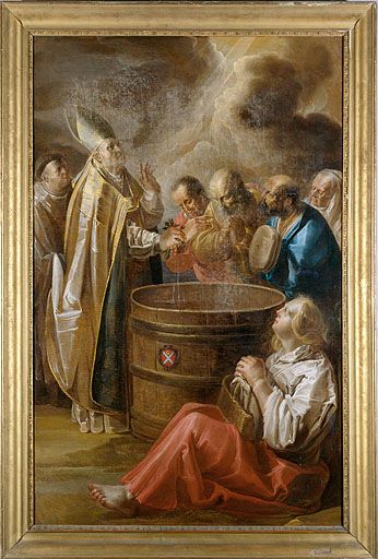 Tableau : le miracle de saint Théodule  (Besançon, cathédrale Saint-Jean).