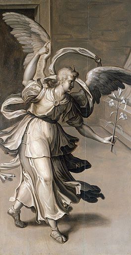 Tableau : l'Ange de l'Annonciation (Pugey, église paroissiale Saint-André).