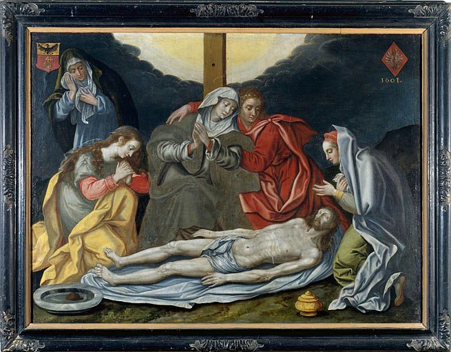 Tableau : la Déploration du Christ (Ecole-Valentin, église paroissiale Saint-Georges).