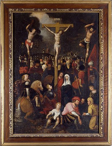 Tableau : la Crucifixion (Clairvaux-les-Lacs, église paroissiale Saint-Nithier).
