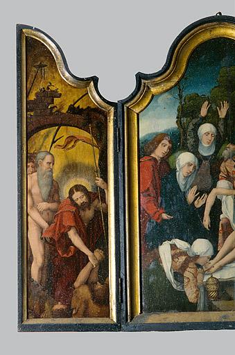 Panneau gauche : le Christ aux limbes.