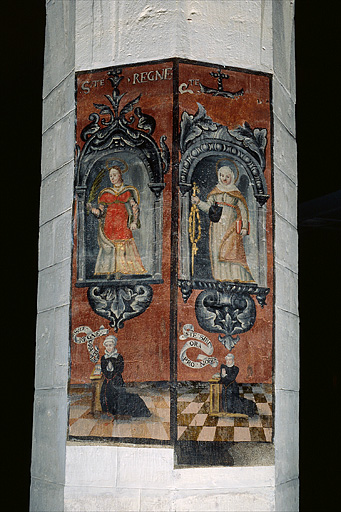 Peinture monumentale : sainte Reine et sainte Cyre