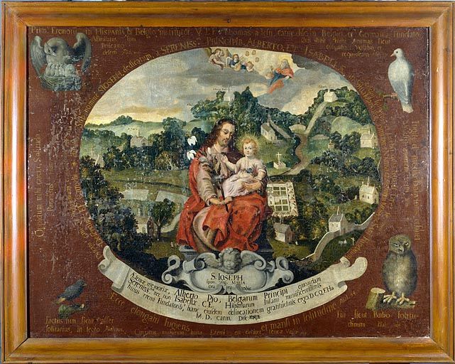 Tableau : Saint Joseph au désert de Marlagne (Crans, église Saint-Antoine-de-Padoue). 