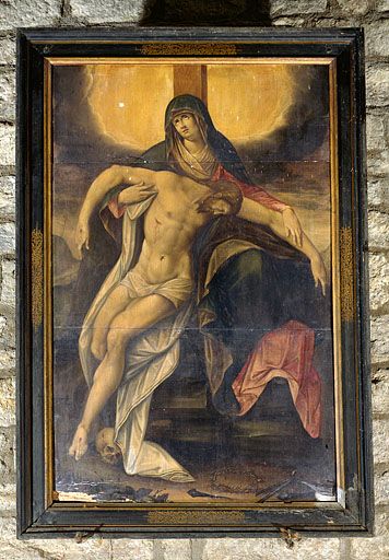 Tableau : Vierge de Pitié (Salins-les-Bains, église paroissiale Saint-Anatoile).