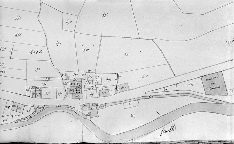 Morez. Section unique 2e feuille [détail : de la rue Fenandre à la place Notre-Dame], 1822.