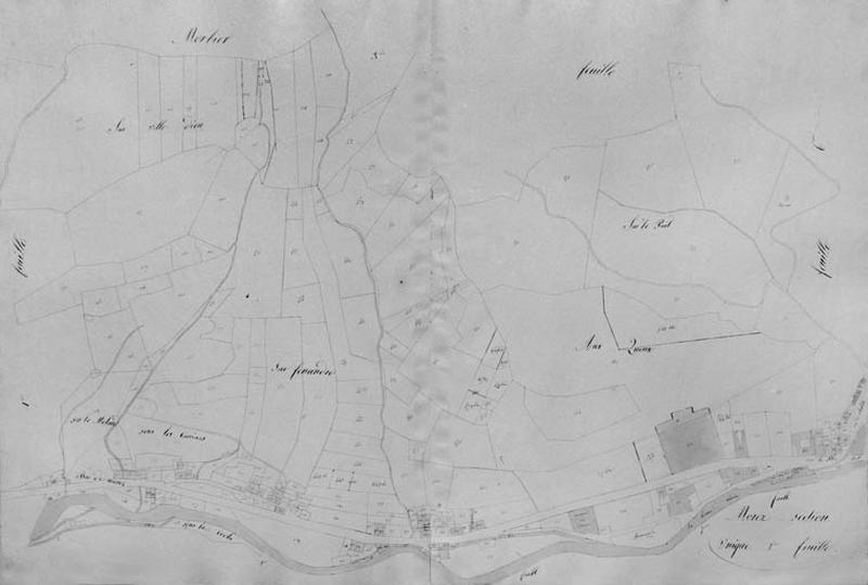 Morez. Section unique 2e feuille [plan cadastral], 1822.