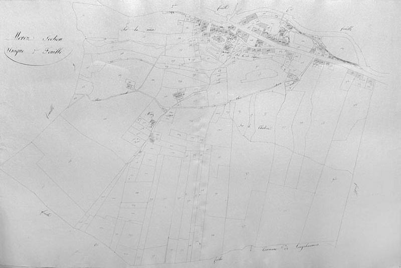 Morez. Section unique 7e feuille [plan cadastral], 1822.