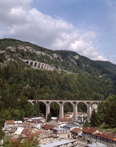 Le grand viaduc, avec celui des Crottes en arrière-plan.
