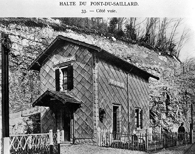 Halte du Pont-du-Saillard. Côté voie, [1919].