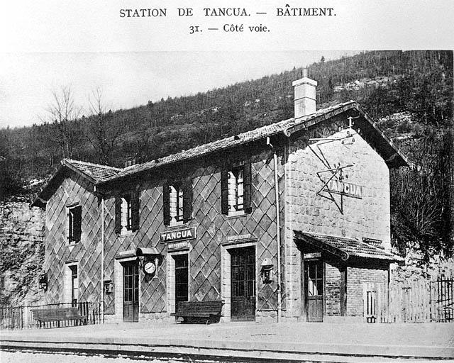 Station de Tancua. - Bâtiment. - Côté voie, [1919].