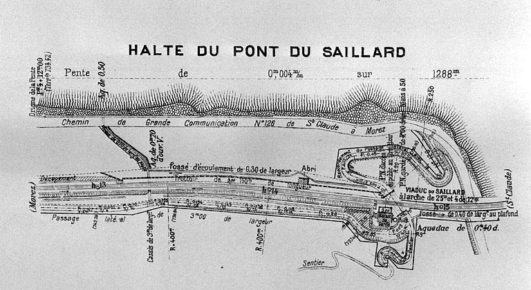 Halte du Pont du Saillard [plan-masse et de situation], [1919].